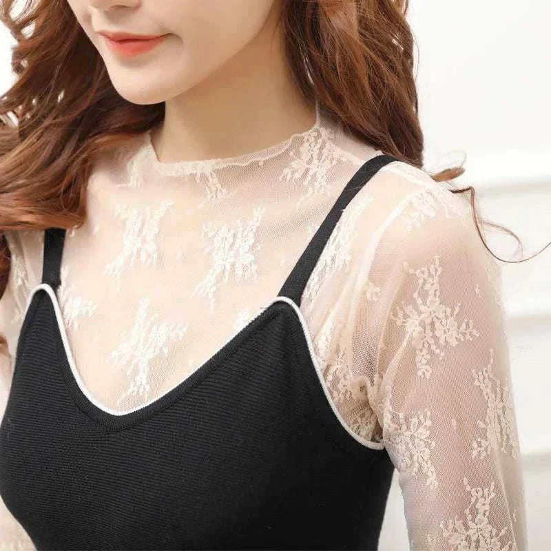 Mesh Fishnet Casual Top